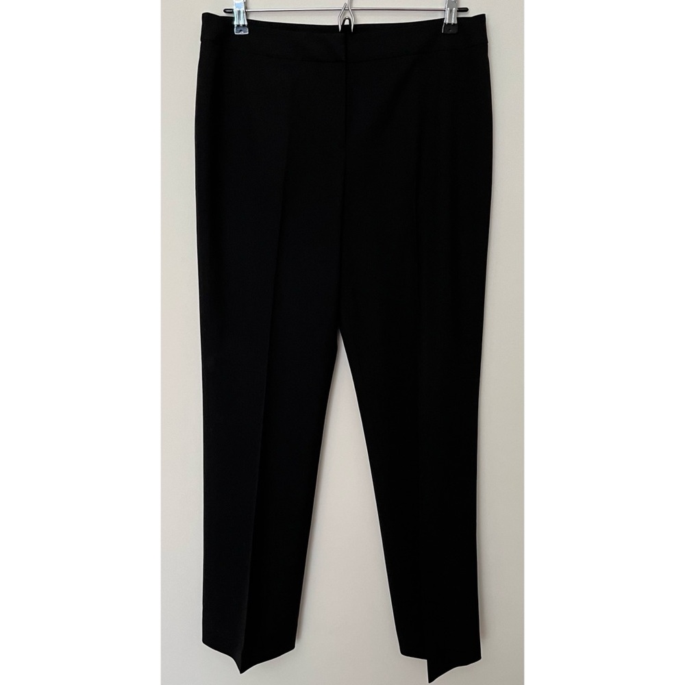 Lafayette 148 New York • 10 • Stretch Wool Straight Leg Black Dress Career Pant
